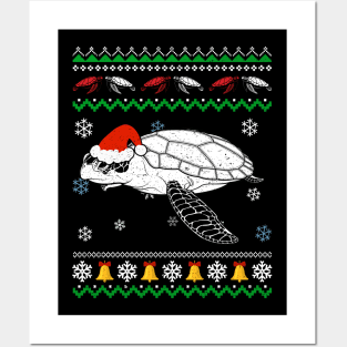 Sea Turtle Ugly Christmas Posters and Art